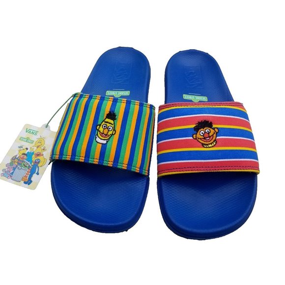 NEW Vans X SESAME STREET Ernie and Bert SLIDES Men's Size 4 - Picture 1 of 11